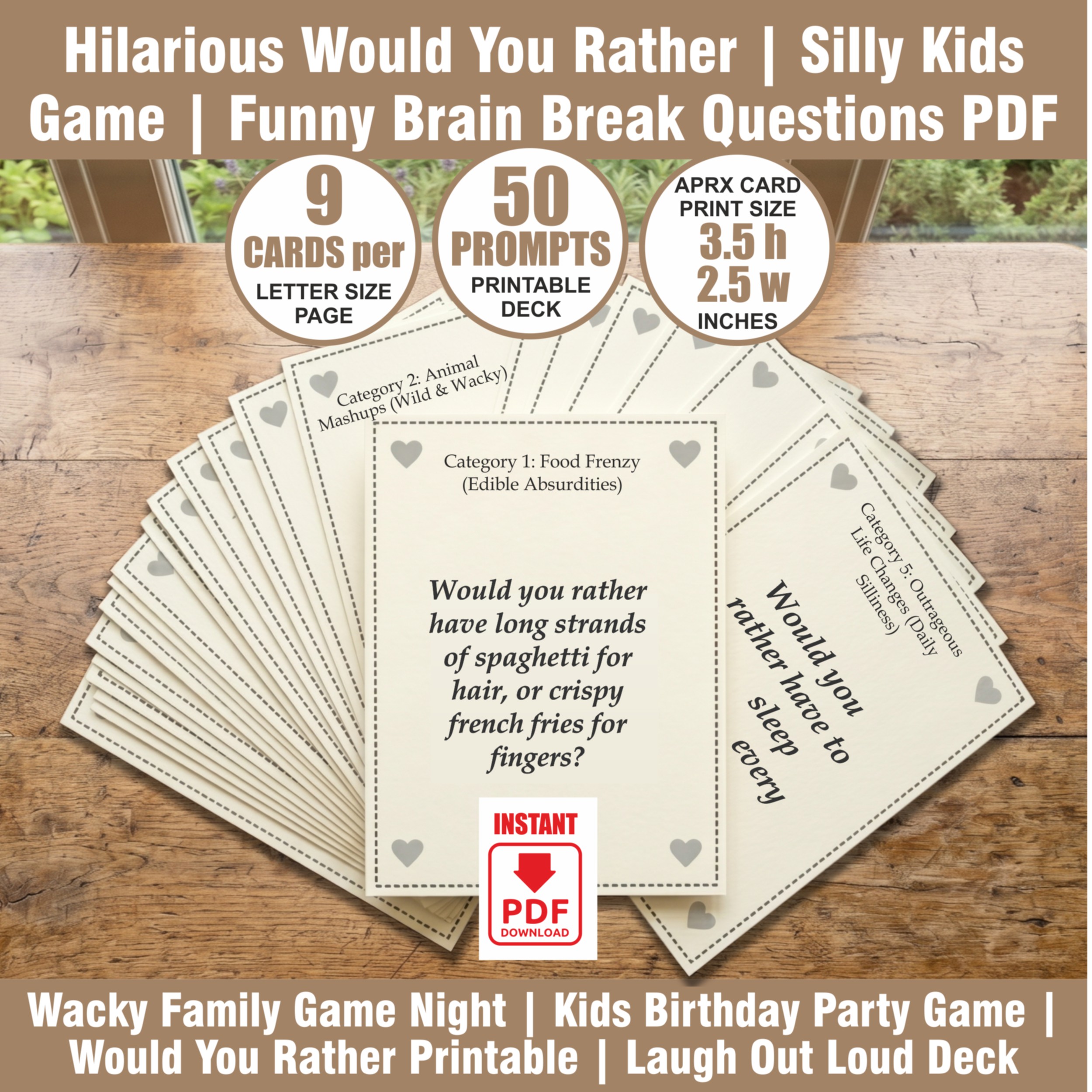 Hilarious Would You Rather | Silly Kids Game | Funny Brain Break Questions PDF